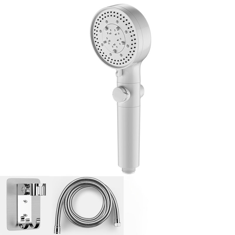 Bathroom Shower Head 5-Jet Round Hand Shower Holder Wall-Mount Shower Head