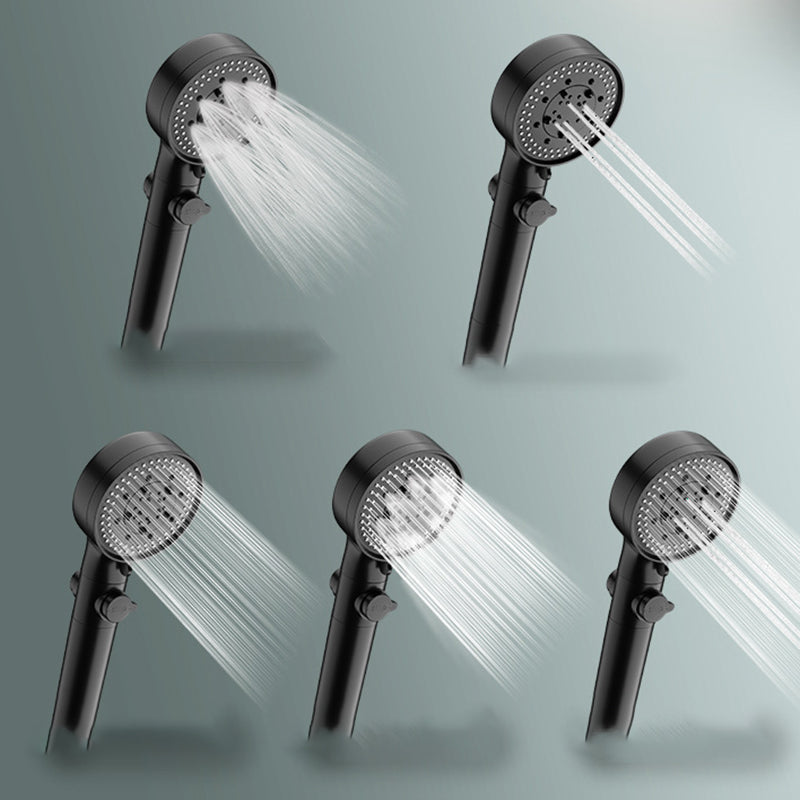 Bathroom Shower Head 5-Jet Round Hand Shower Holder Wall-Mount Shower Head