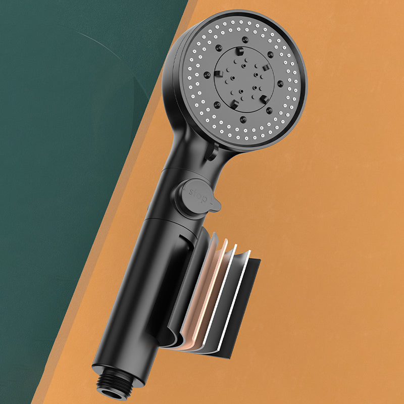 Bathroom Shower Head 5-Jet Round Hand Shower Holder Wall-Mount Shower Head