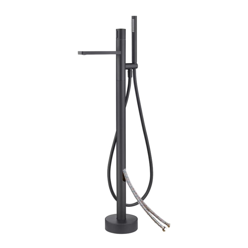 Floor Mounted Metal Freestanding Tub Filler Single Handle Freestanding Tub Filler Trim