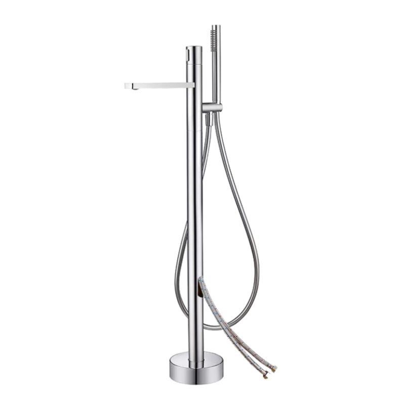 Floor Mounted Metal Freestanding Tub Filler Single Handle Freestanding Tub Filler Trim