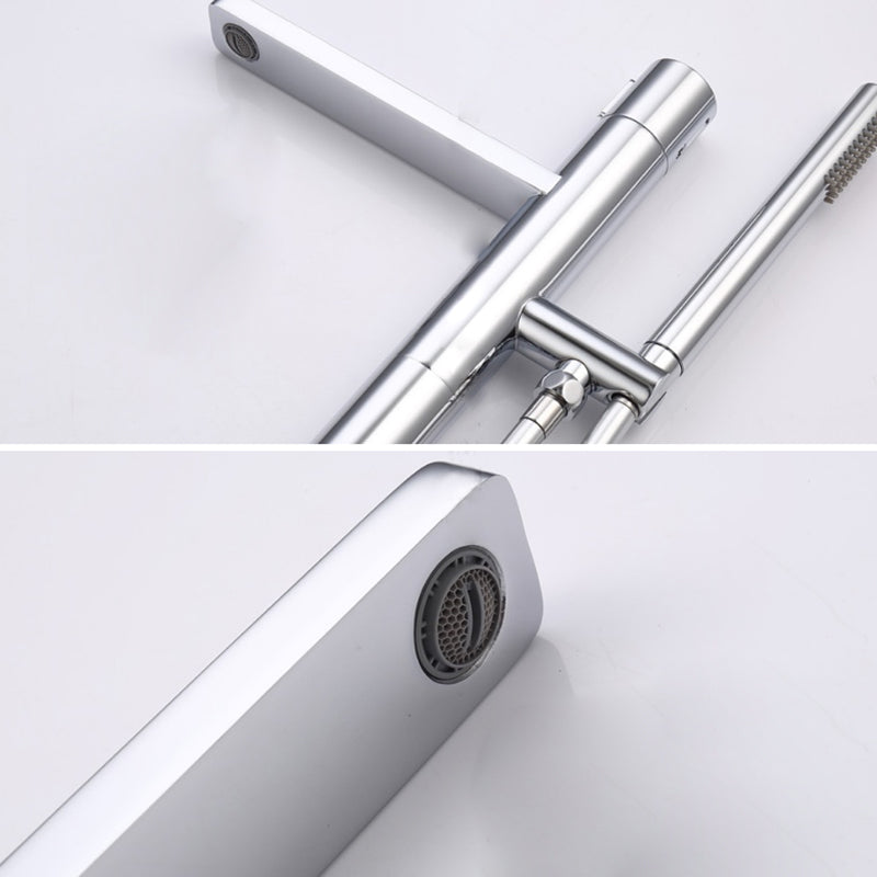 Floor Mounted Metal Freestanding Tub Filler Single Handle Freestanding Tub Filler Trim