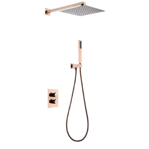 Modern Shower Combo Brass Adjustable Shower Head Temperature Control Shower Set