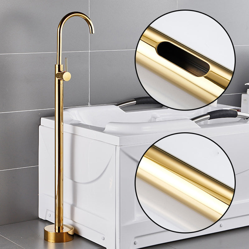 Modern Freestanding Bathtub Faucet One Handle Freestanding Tub Filler Trim