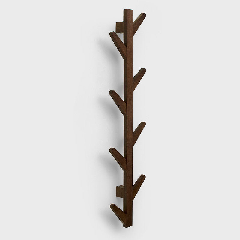 Contemporary Coat Hanger Wall-mounted Wooden Coat Hanger with Hooks