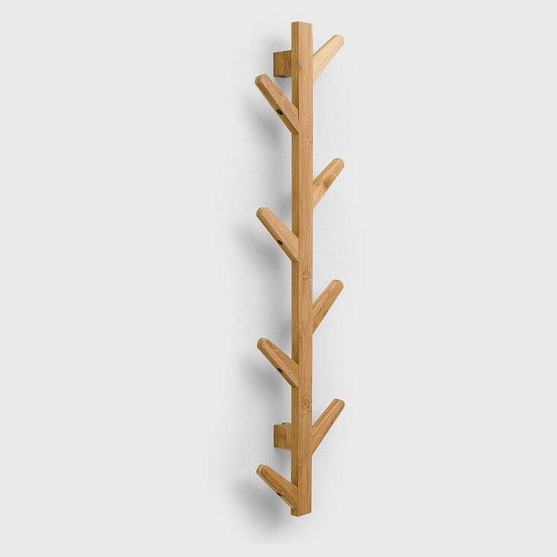 Contemporary Coat Hanger Wall-mounted Wooden Coat Hanger with Hooks