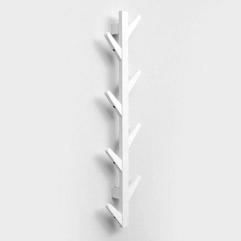 Contemporary Coat Hanger Wall-mounted Wooden Coat Hanger with Hooks