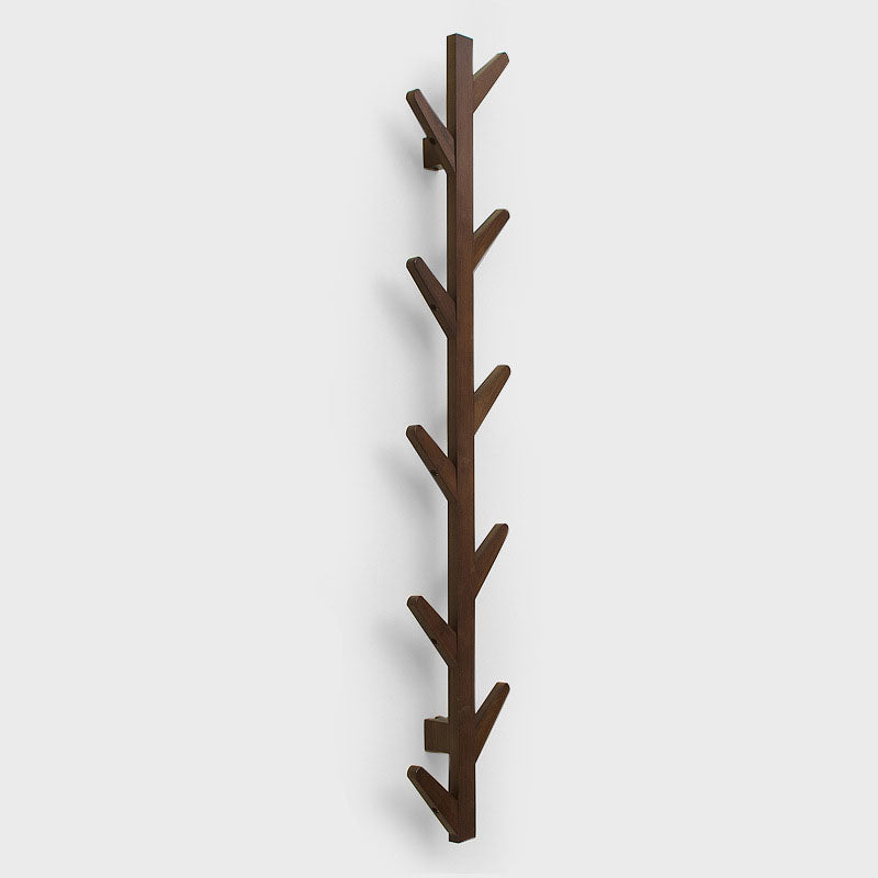 Contemporary Coat Hanger Wall-mounted Wooden Coat Hanger with Hooks