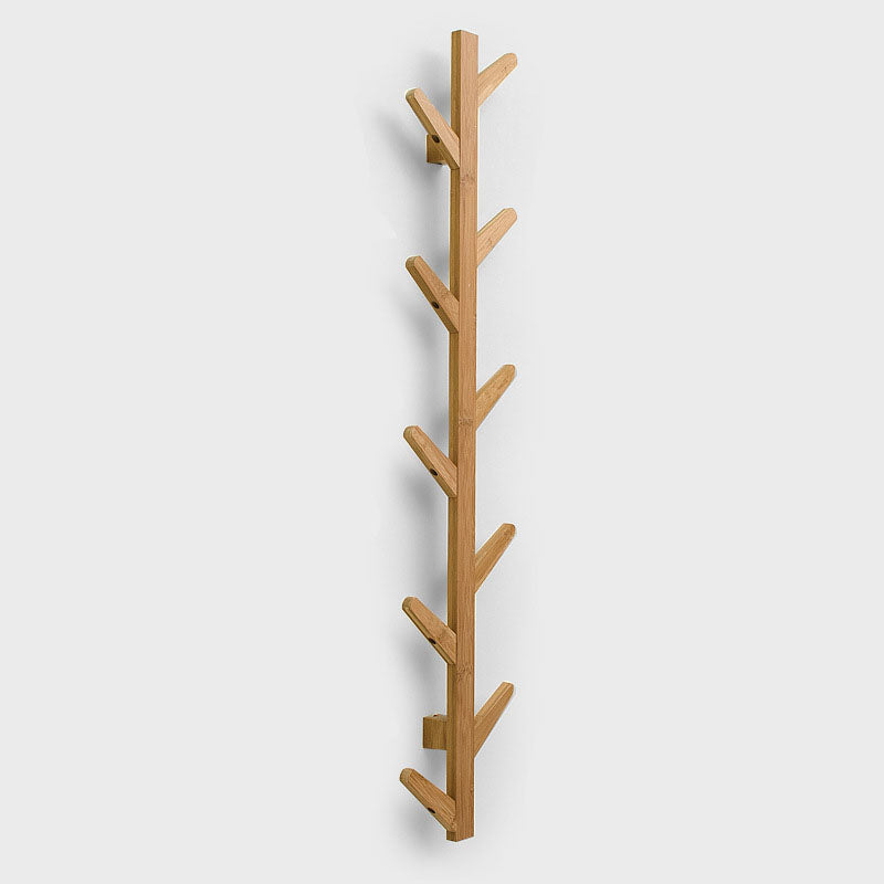 Contemporary Coat Hanger Wall-mounted Wooden Coat Hanger with Hooks