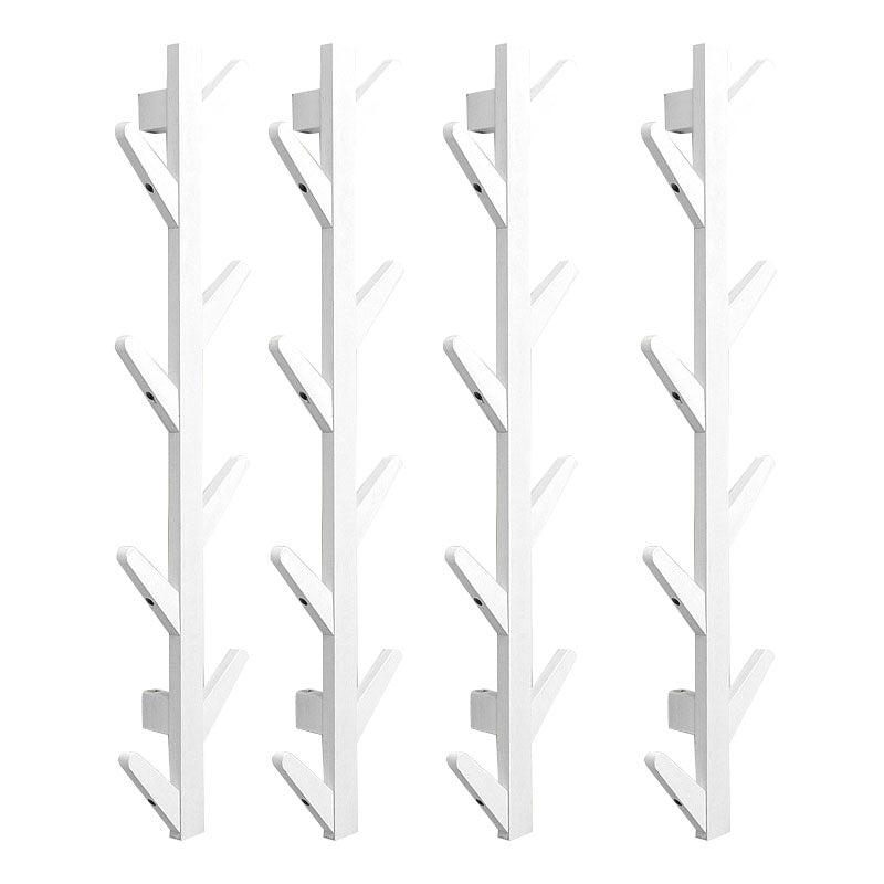 Contemporary Coat Hanger Wall-mounted Wooden Coat Hanger with Hooks