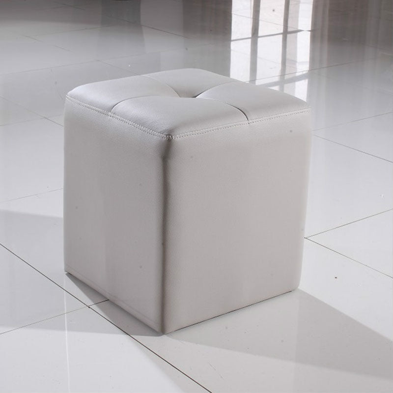 Leather Standard Stool Modern Style Simple Household Square Stool
