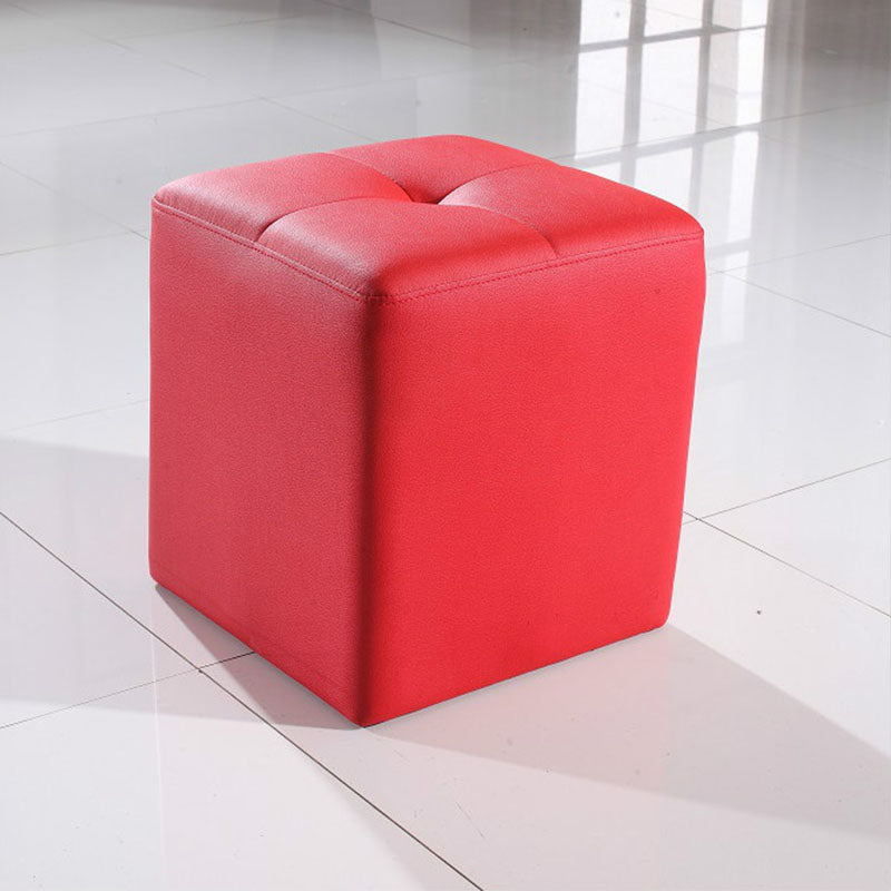 Leather Standard Stool Modern Style Simple Household Square Stool