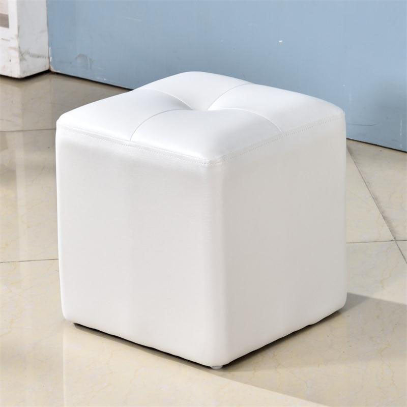 Leather Standard Stool Modern Style Simple Household Square Stool