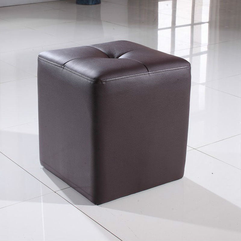 Leather Standard Stool Modern Style Simple Household Square Stool
