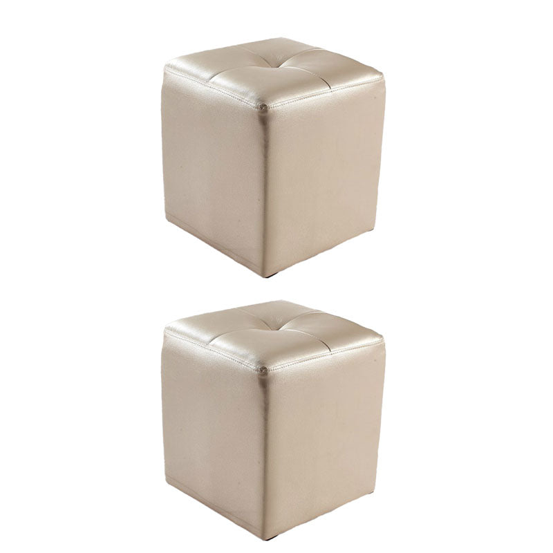 Leather Standard Stool Modern Style Simple Household Square Stool