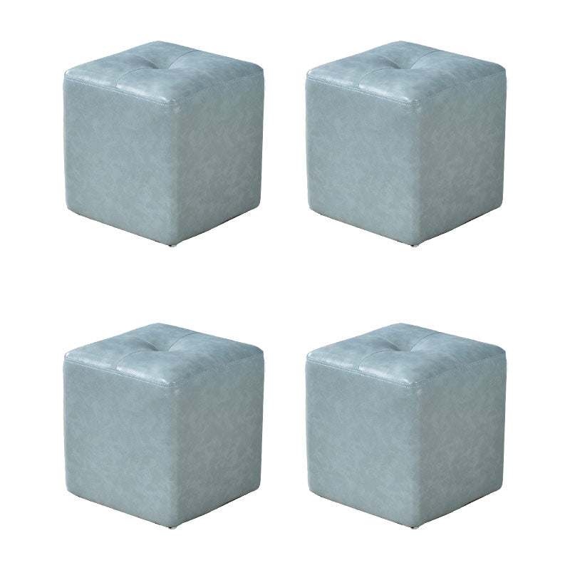 Leather Standard Stool Modern Style Simple Household Square Stool
