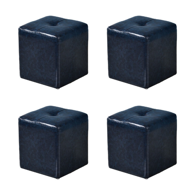 Leather Standard Stool Modern Style Simple Household Square Stool