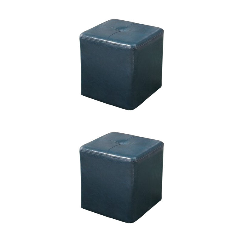 Leather Standard Stool Modern Style Simple Household Square Stool