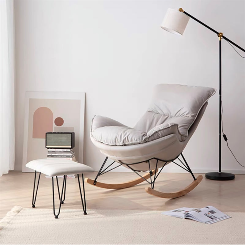 Modern Glider Chair Upholstered Removable Cushions Tufted Rocking Chair