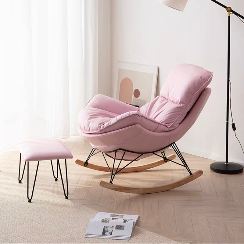 Modern Glider Chair Upholstered Removable Cushions Tufted Rocking Chair
