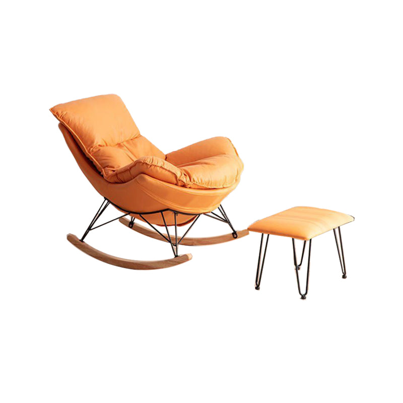 Modern Glider Chair Upholstered Removable Cushions Tufted Rocking Chair