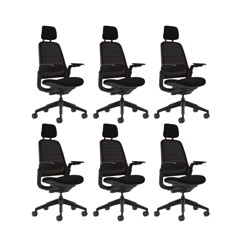 Modern Swivel Chair Tilt Mechanism Removable Arms Office Chair with Wheels