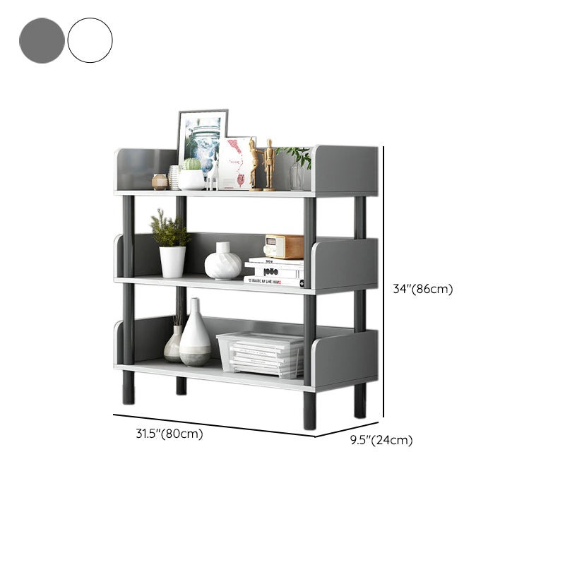Contemporary Standard Bookshelf Engineered Wood Bookcase with Shelves