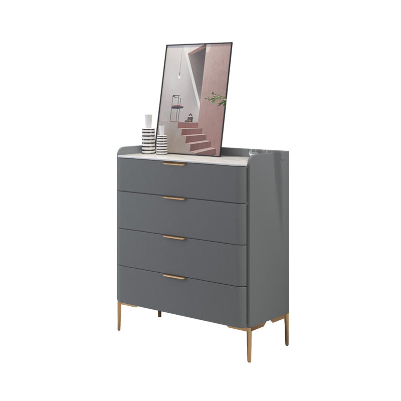 15.6-inch Width Stone Storage Chest Classic Glam Dresser with 4/5 Drawers