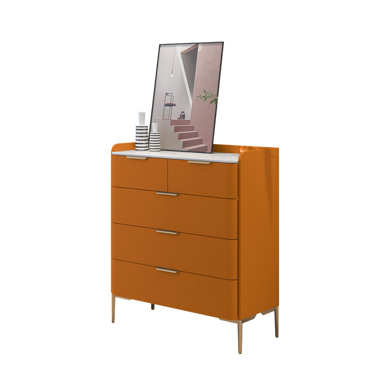 15.6-inch Width Stone Storage Chest Classic Glam Dresser with 4/5 Drawers