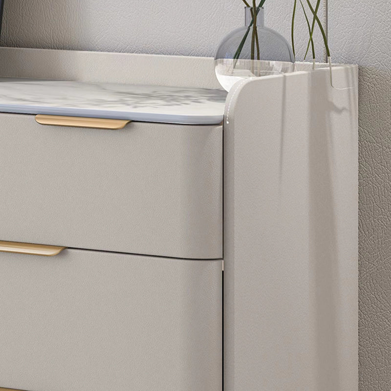 15.6-inch Width Stone Storage Chest Classic Glam Dresser with 4/5 Drawers