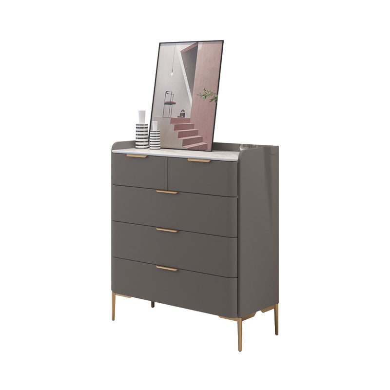 15.6-inch Width Stone Storage Chest Classic Glam Dresser with 4/5 Drawers