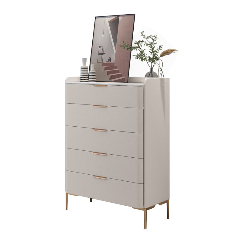 15.6-inch Width Stone Storage Chest Classic Glam Dresser with 4/5 Drawers