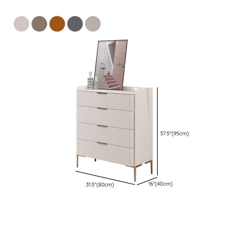 15.6-inch Width Stone Storage Chest Classic Glam Dresser with 4/5 Drawers