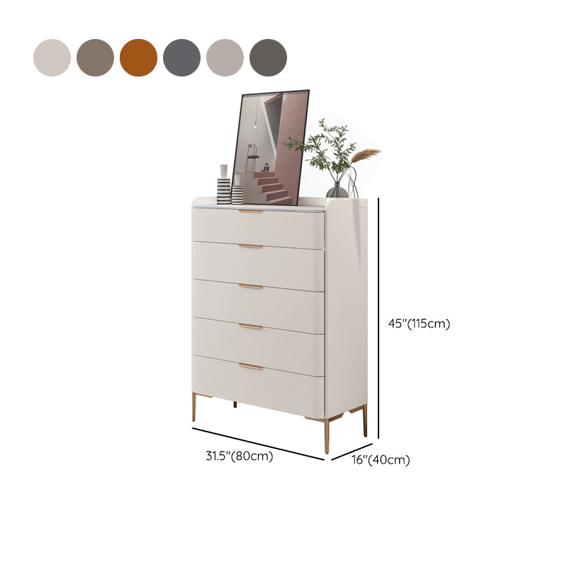 15.6-inch Width Stone Storage Chest Classic Glam Dresser with 4/5 Drawers