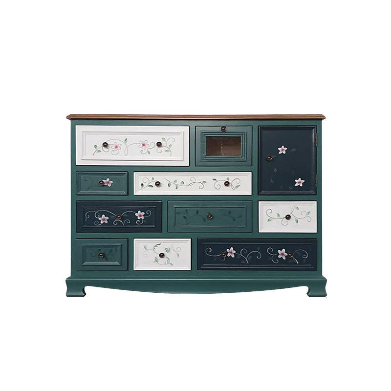 Bedroom Nautical Chest Solid Wood Storage Chest with Drawers