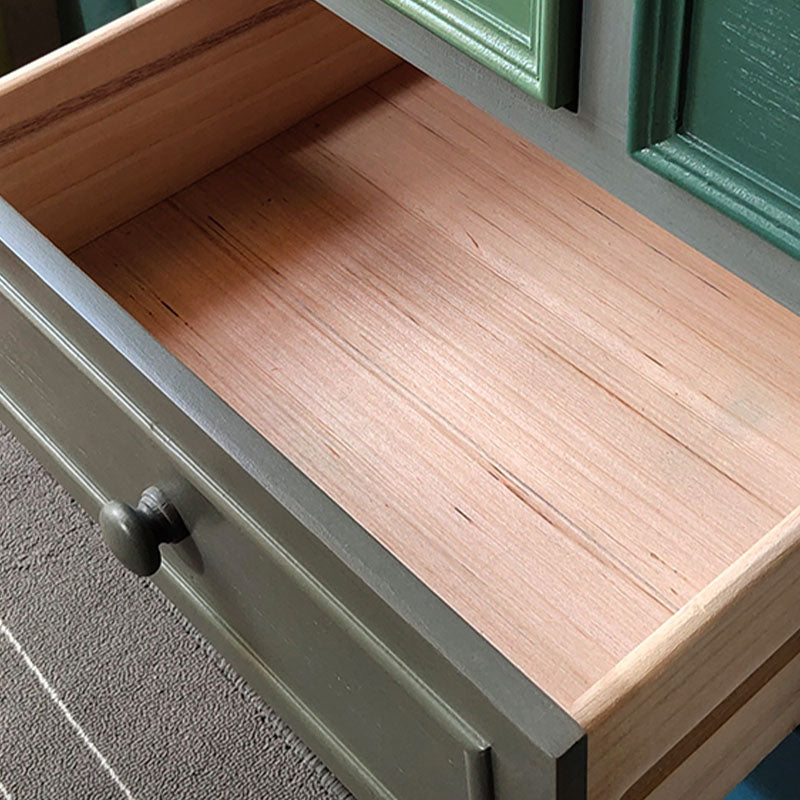 Bedroom Nautical Chest Solid Wood Storage Chest with Drawers