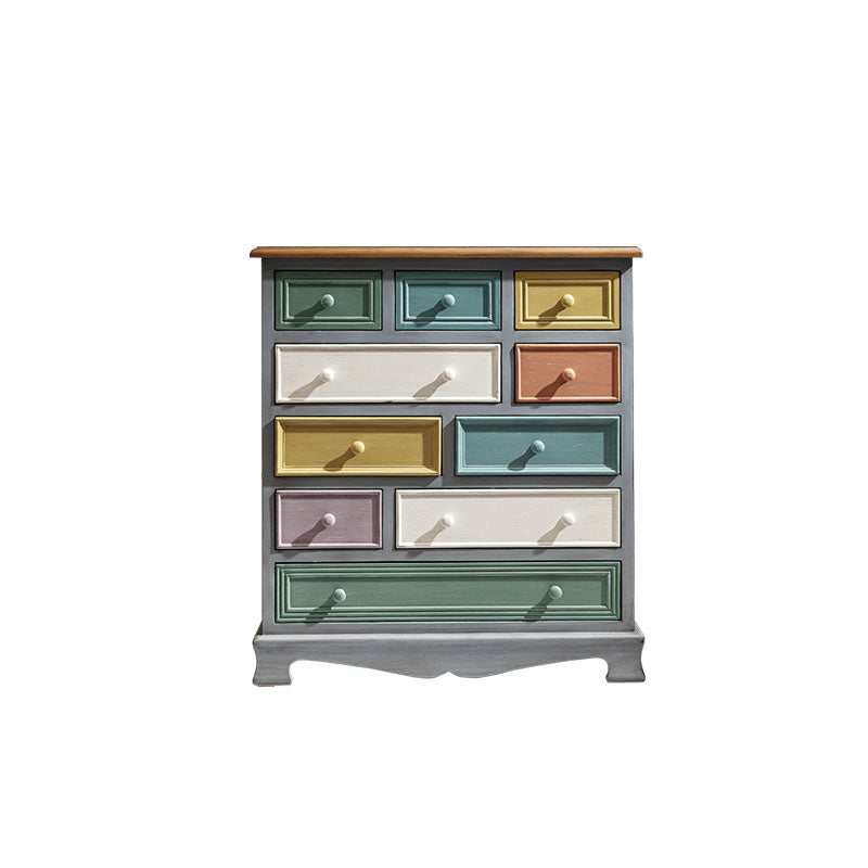 Bedroom Nautical Chest Solid Wood Storage Chest with Drawers