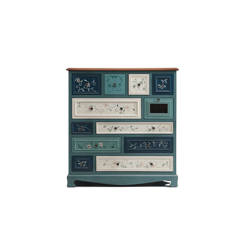 Bedroom Nautical Chest Solid Wood Storage Chest with Drawers