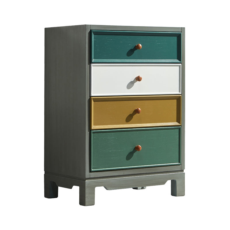 Coastal Storage Chest Dresser Solid Wood Storage Chest with Drawers and Doors