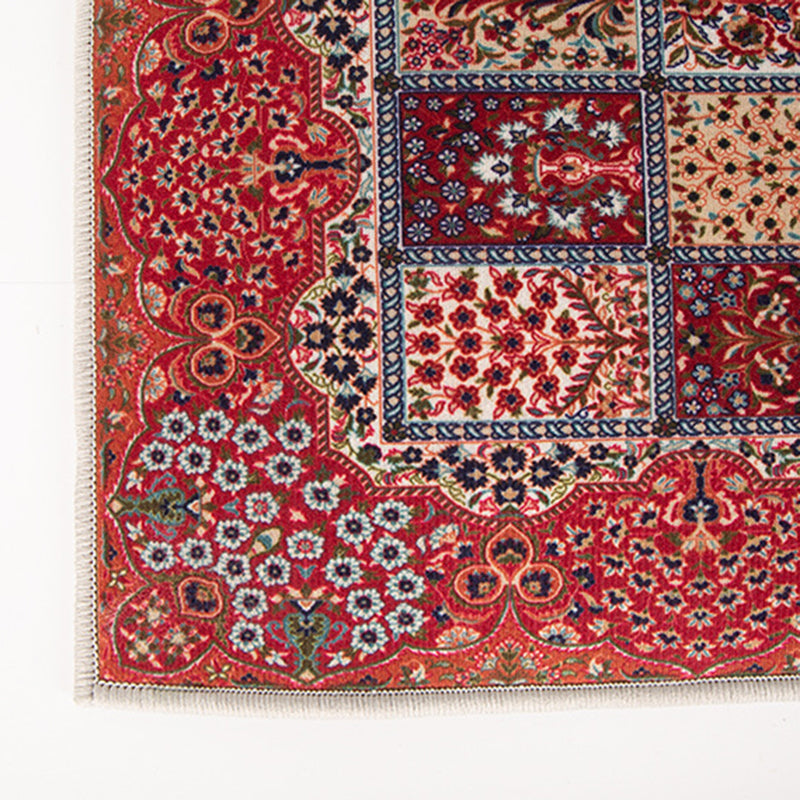 Modern Graphic Rug Grey Polyester Rug Washable Rug for Living Room
