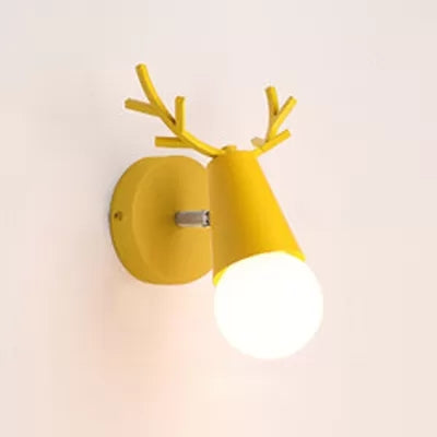 Luce di applique del cono in metallo con corna 1 lampadina per un letto di parete percorso nordico per letto