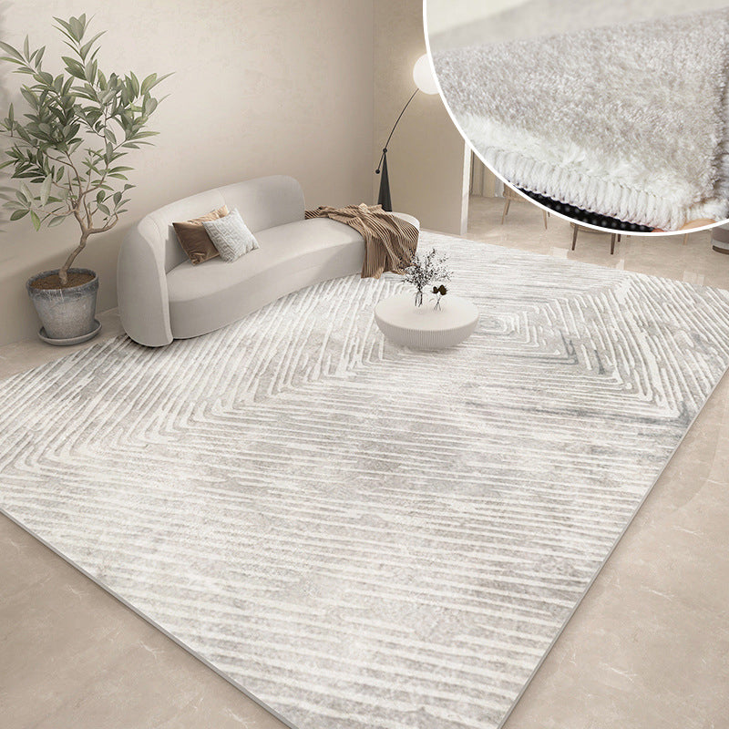 Beige Casual Carpet Polyester Graphic Carpet Washable Carpet for Home Decor