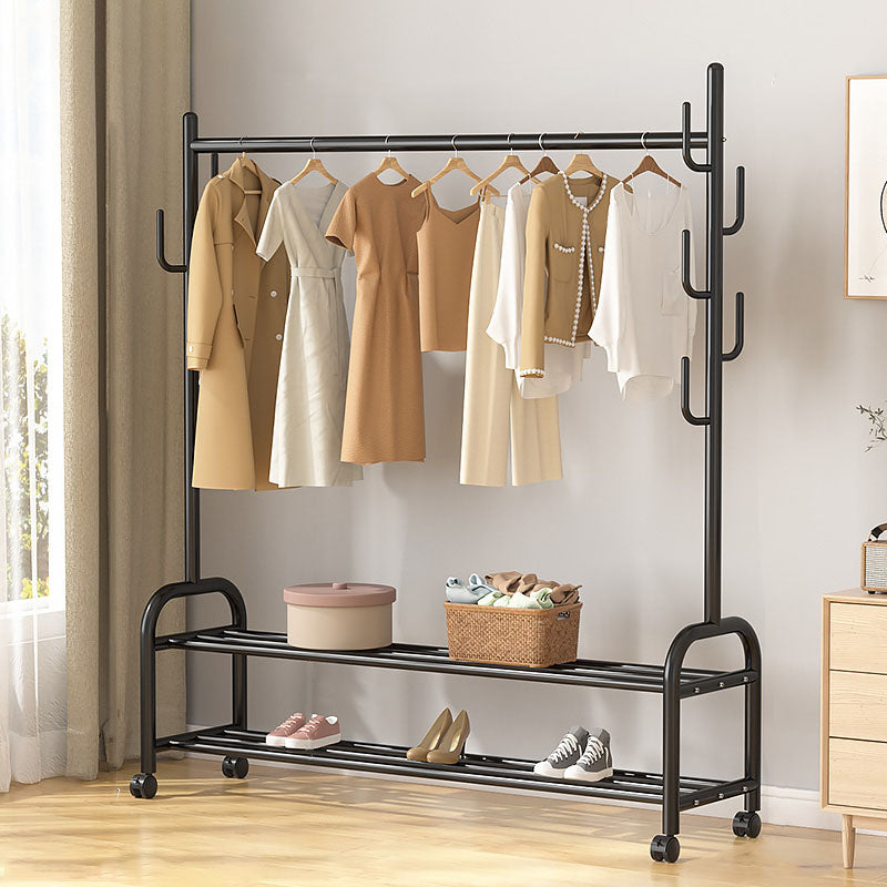 Modern Coat Rack Hanging Rail Storage Shelving and Hooks Coat Hanger