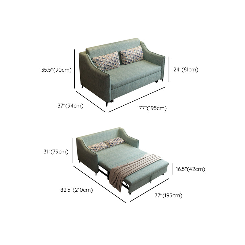 37" Wide Scandinavian Futon Sofa Bed Pillow Back Sleeper Sofa