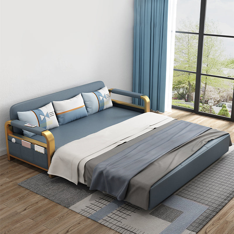 Pillow Included Futon Sofa Bed Square Arms Futon Sleeper Sofa