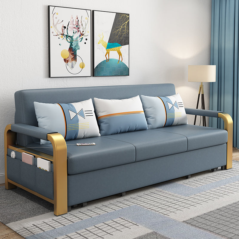 Pillow Included Futon Sofa Bed Square Arms Futon Sleeper Sofa