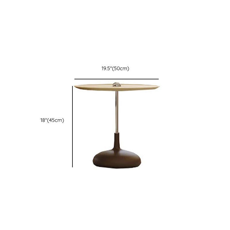 Contemporary Coffee Table Round Wooden Coffee Cocktail Table