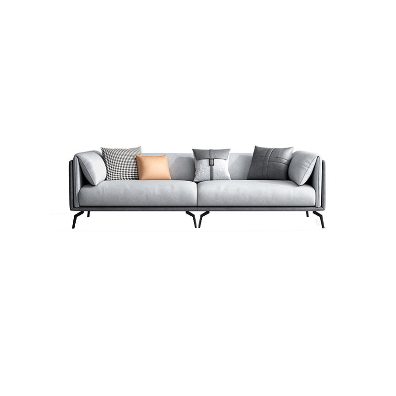Pillow Top Arm Sofa with Pillows Seating Contemporary in Gray