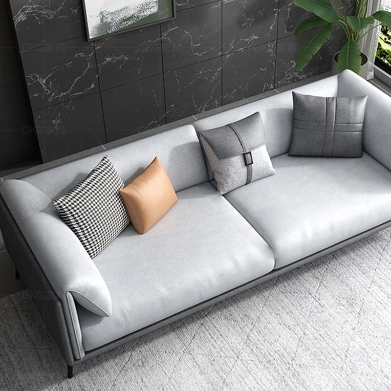 Pillow Top Arm Sofa with Pillows Seating Contemporary in Gray