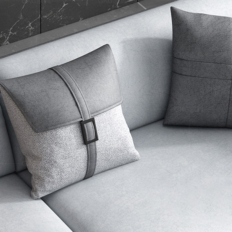 Pillow Top Arm Sofa with Pillows Seating Contemporary in Gray